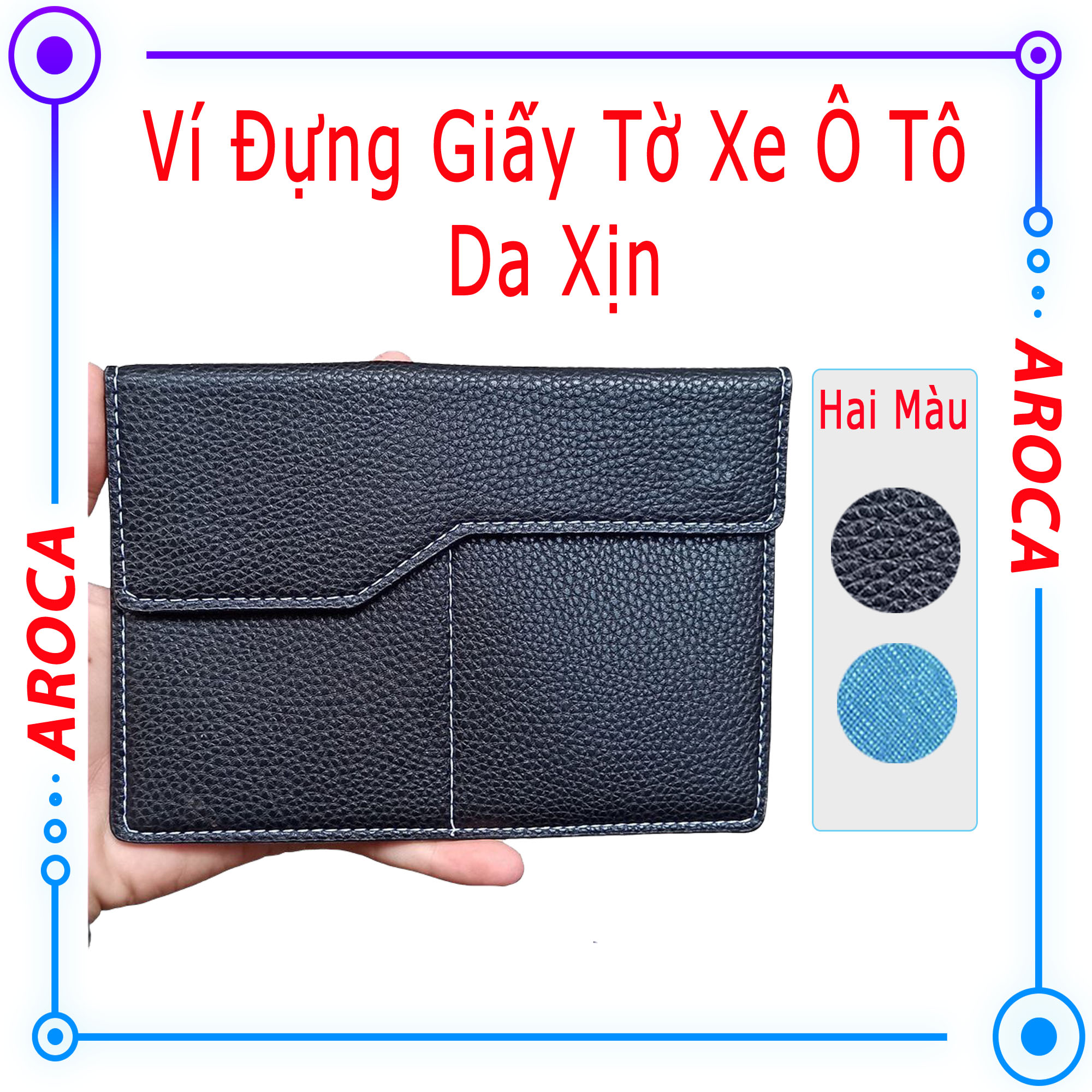 Ví da đựng giấy tờ ô tô - ví đựng giấy đăng kiểm hàng việt nam