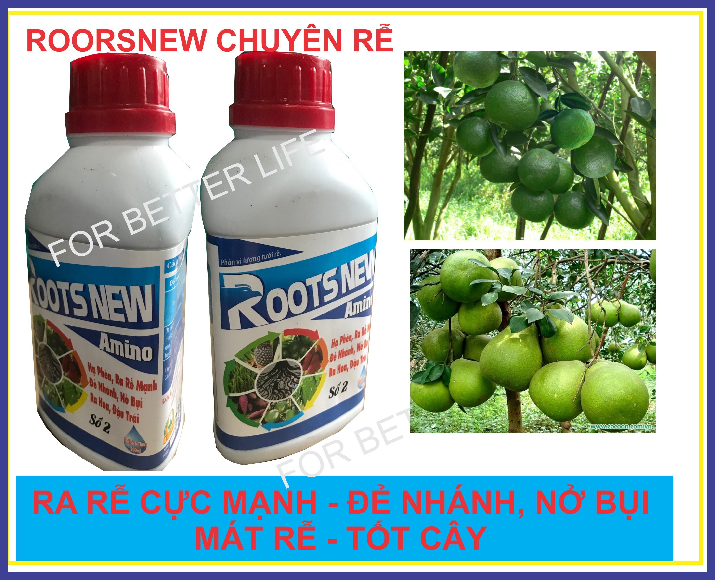 Phân bón lá ra rễ cực mạnh roots new amino chai 500ml