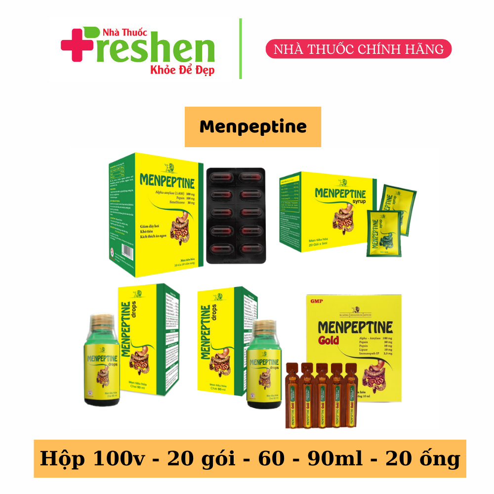 [HCM]Men tiêu hóa Menpeptine - giảm đầy hơi khó tiêu kích thích ăn ngon