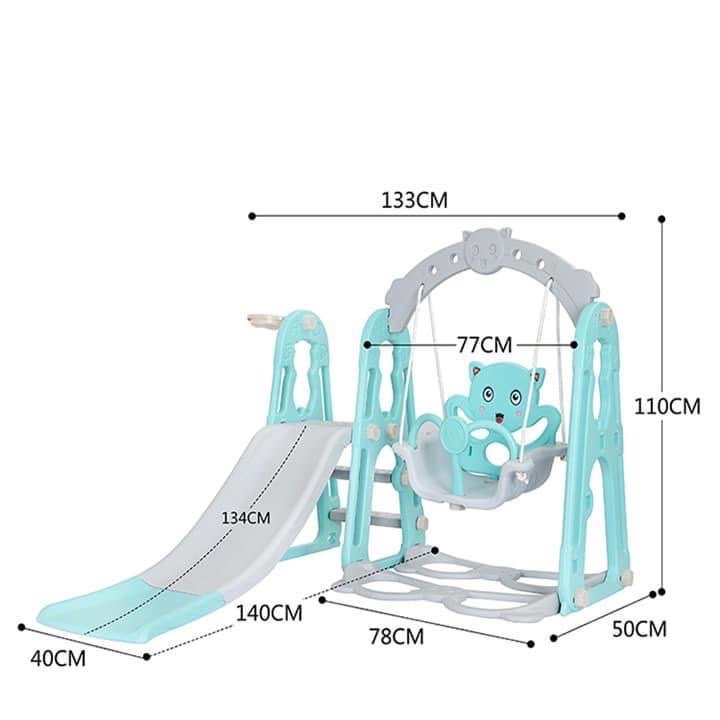 Cầu trượt kèm xích đu