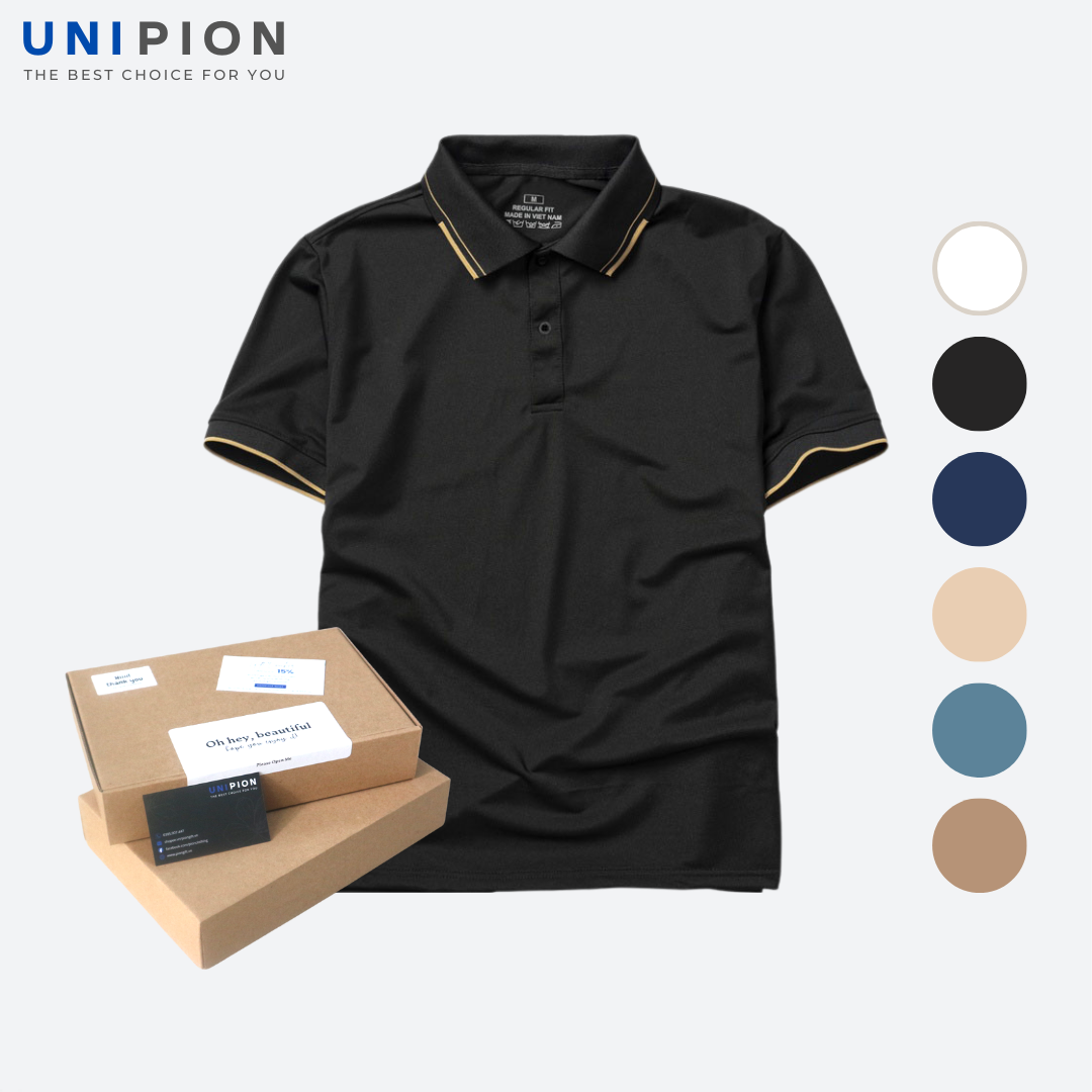High-Quality Men's Plain Short-Sleeved Polo Shirt with Simple, Striking Edges, Stretchy, Breathable Fabric At151