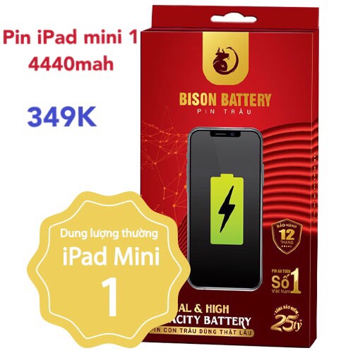 Pin mini 1 mã a1445 chính hãng bison dung lượng 4440mah- bh 12 tháng