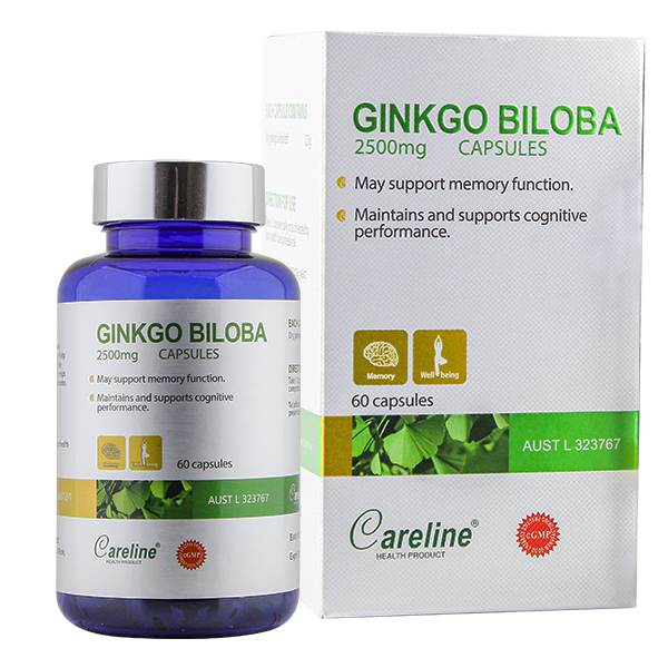 [HCM]Careline Ginkgo Biloba 2500Mg - Viên uống bổ não