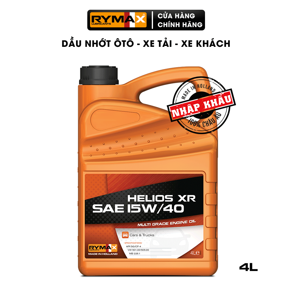 Dầu nhớt ôtô - xe hơi nhập khẩu rymax helios xr sae 15w40
