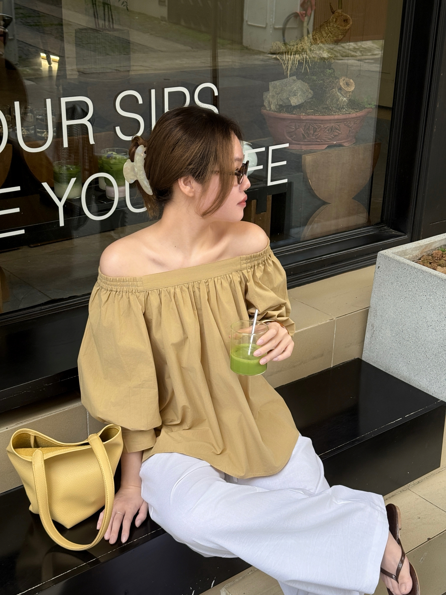  AOEM STUDIOS - KAILY TOP - ÁO TRỄ VAI DÁNG RỘNG VẢI COTTON HÀN 