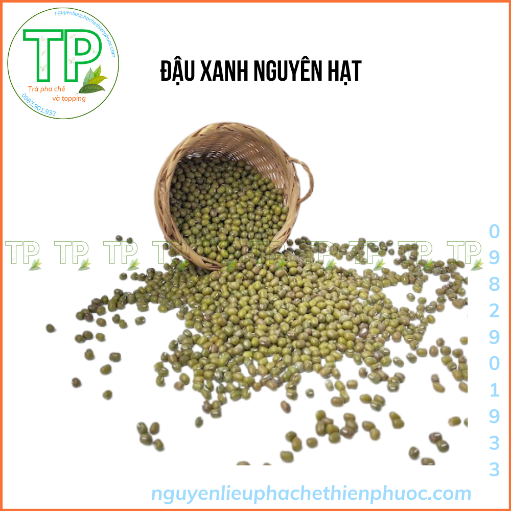 Đậu xanh nguyên hạt, đậu xanh bóc vỏ dùng nấu chè, làm bánh
