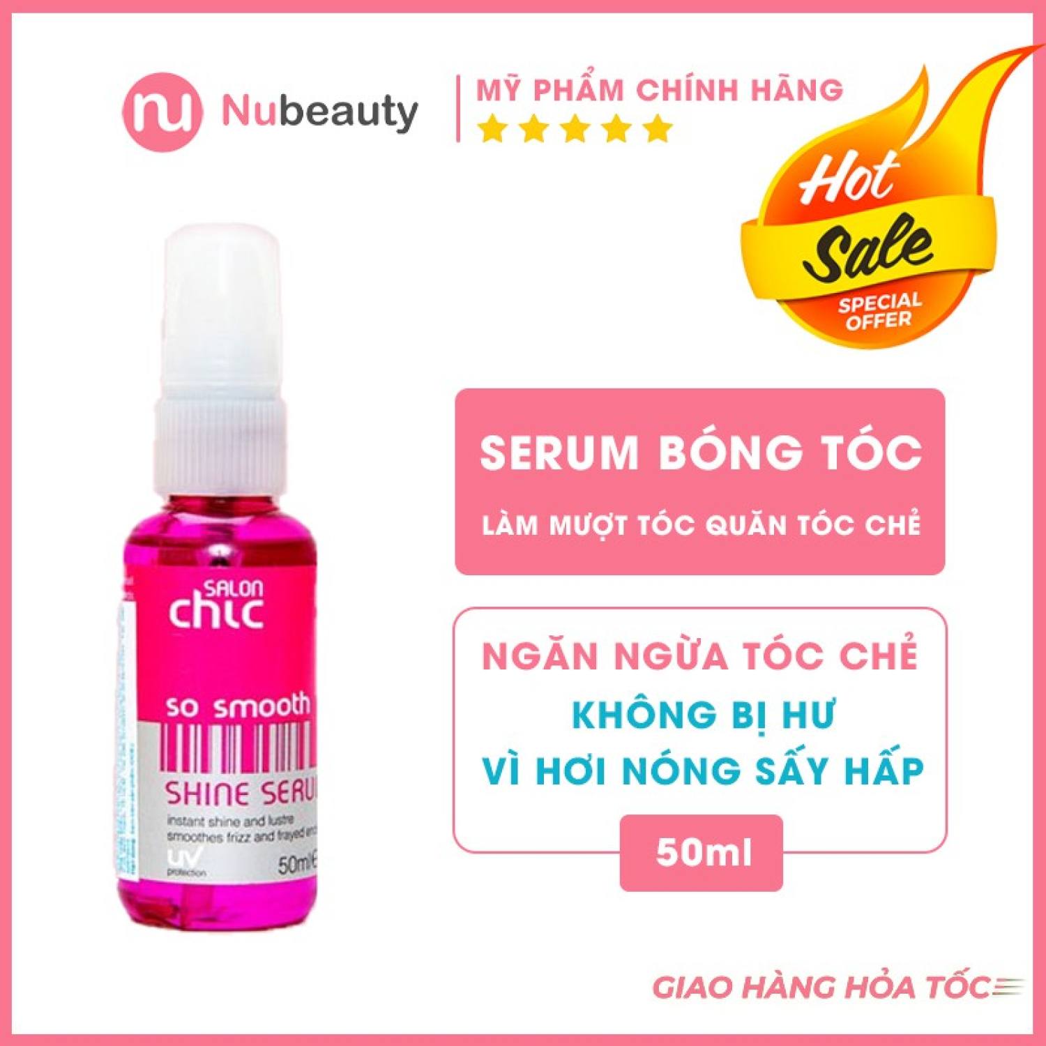 Serum dưỡng bóng tóc Salon Chlc Shine giữ tóc siêu bền, mềm mượt
