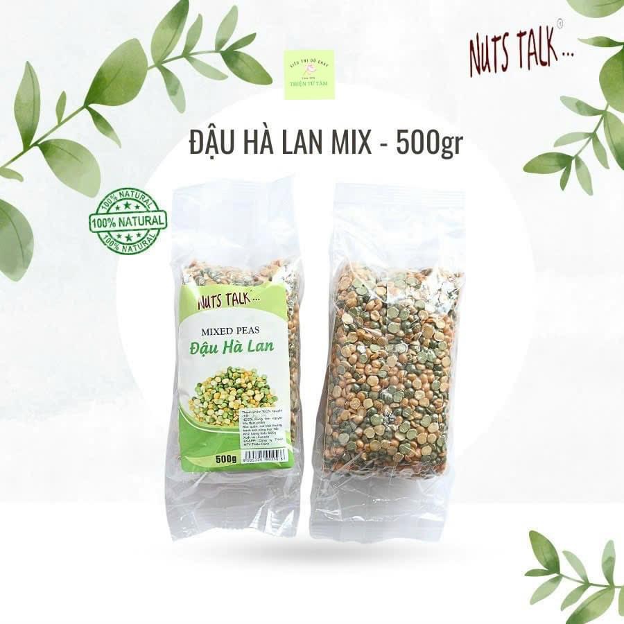 Đậu hà lan nuts talk hạt dinh dưỡng xanh tốt cho sức khỏe tim mạch gói 500gr