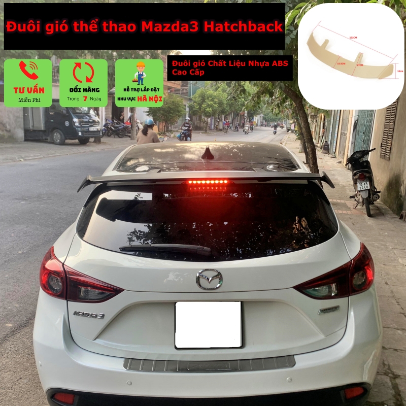 Đuôi gió Thể thao mazda3,mazda2 Hatchback , Cộc Lắp Được Cho Tất Cả Các Đời