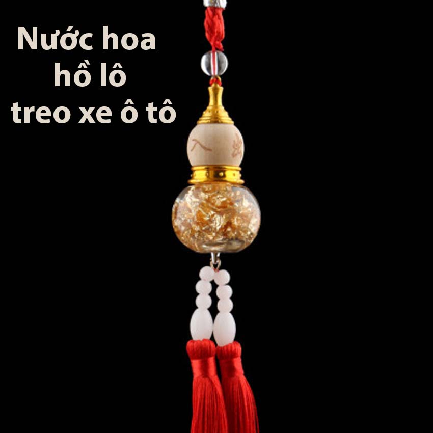 Hồ lô trang trí treo xe ô tô, xe hơi có kèm theo nước hoa - Dây treo hồ lô phong thuỷ trang trí xe