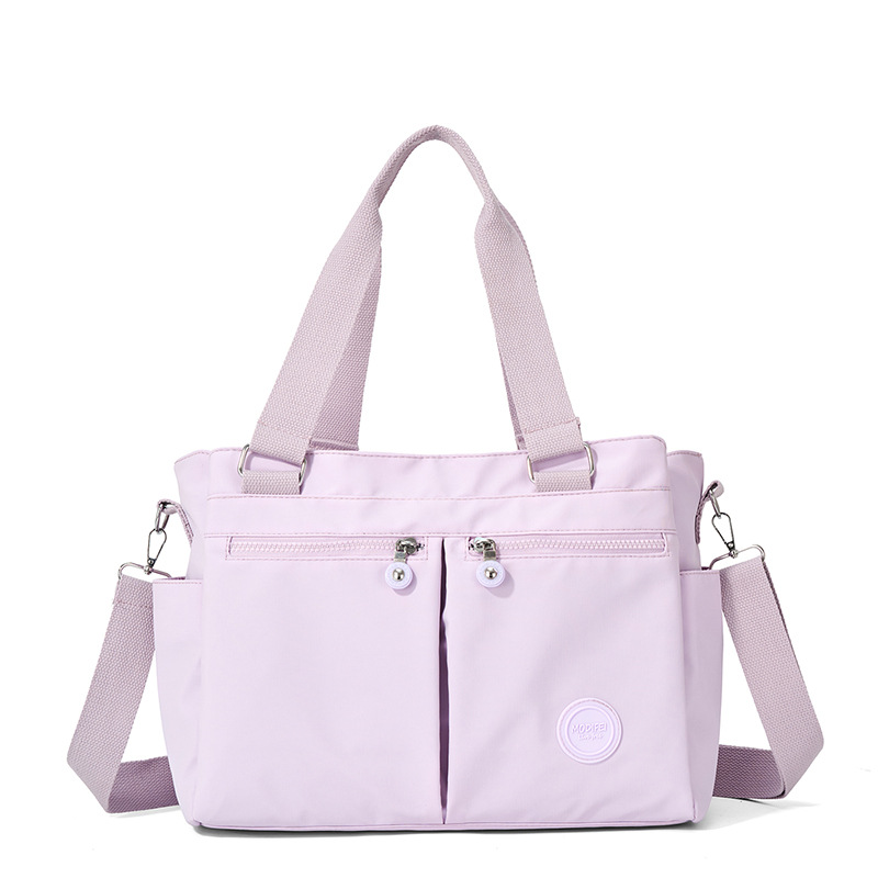 GStar Large Capacity Commuter Tote Bag Women's 2026 New Nylon Crossbody Cloth Bag Lightweight Casual Work Travel Shoulder Bag Simple Multi-layer Handbag Single Shoulder Slant Bag Ready Stock - 5