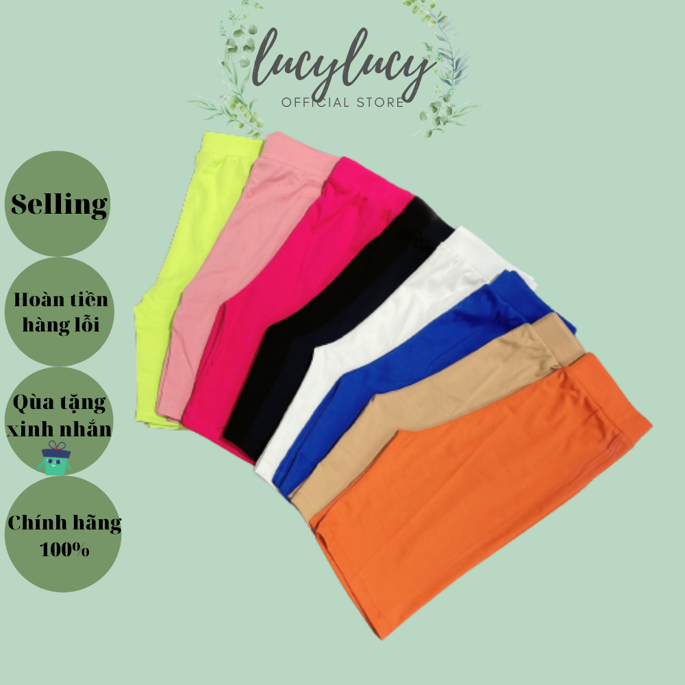 Quần Legging lửng Nữ Trơn cơ bản chất dày đẹp co giãn tốt LUCYLUCY