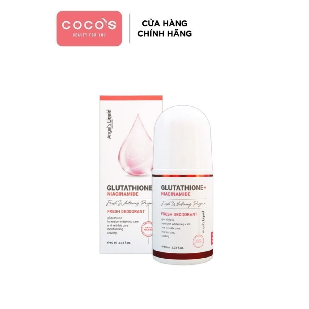Lăn khử mùi Glutathione Fresh Up Whitening Angel’s Liquid 60ml Hàn Quốc