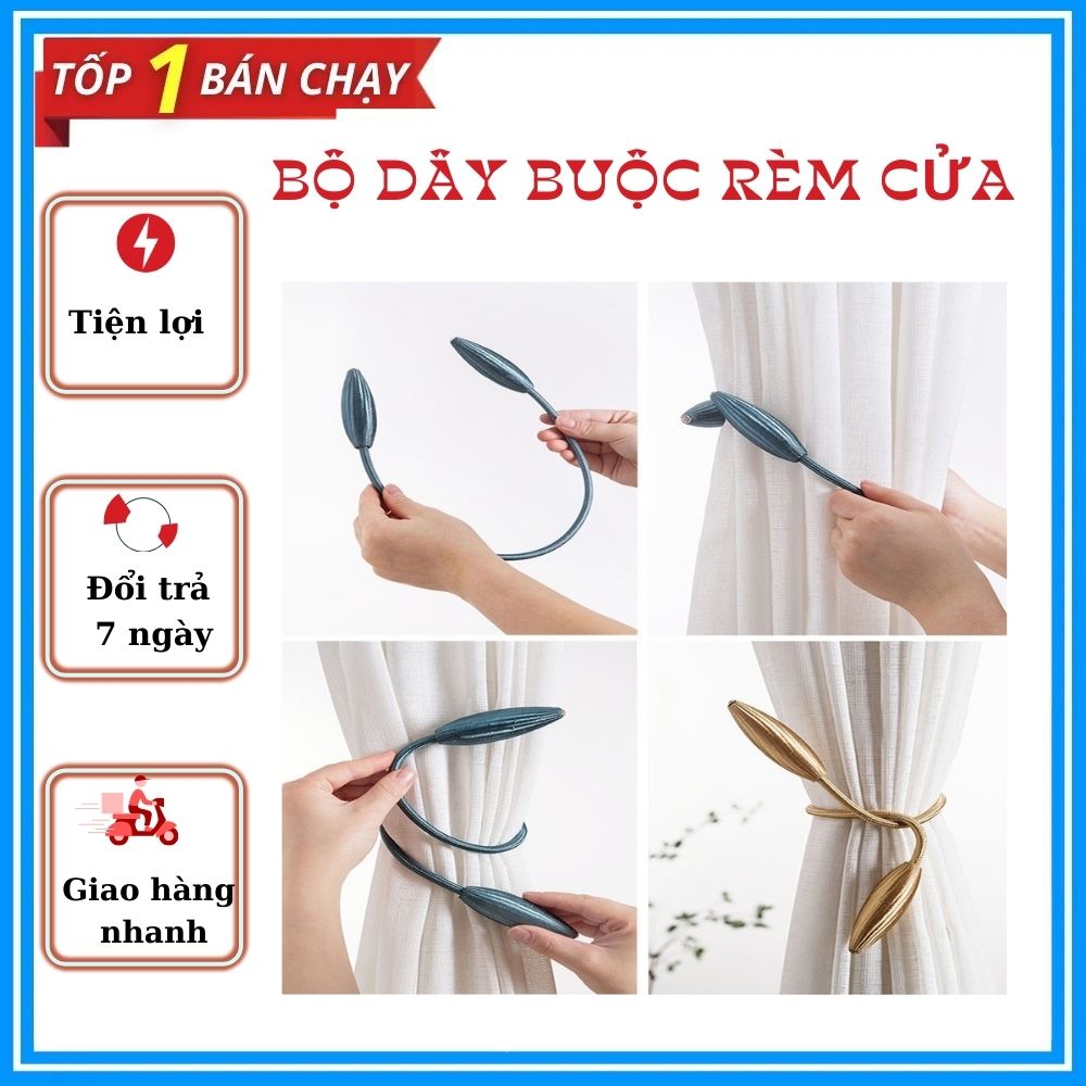 Bộ dây buộc rèm cửa bằng kim loại uốn dẻo, đồ dùng gia đình, dây thắt buộc, đồ dùng tiện ích