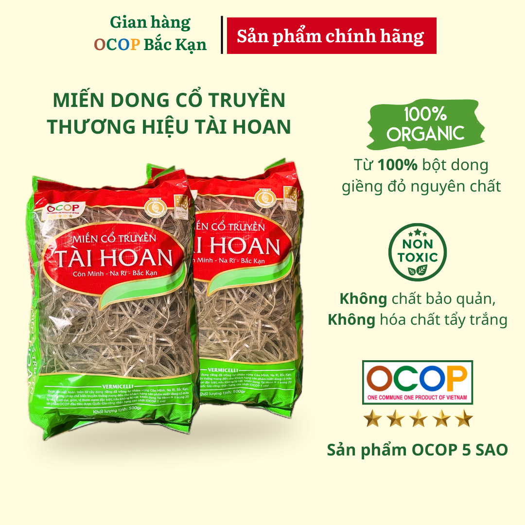 Miến cổ truyền Tài Hoan, sợi to dai ngon tròn vị