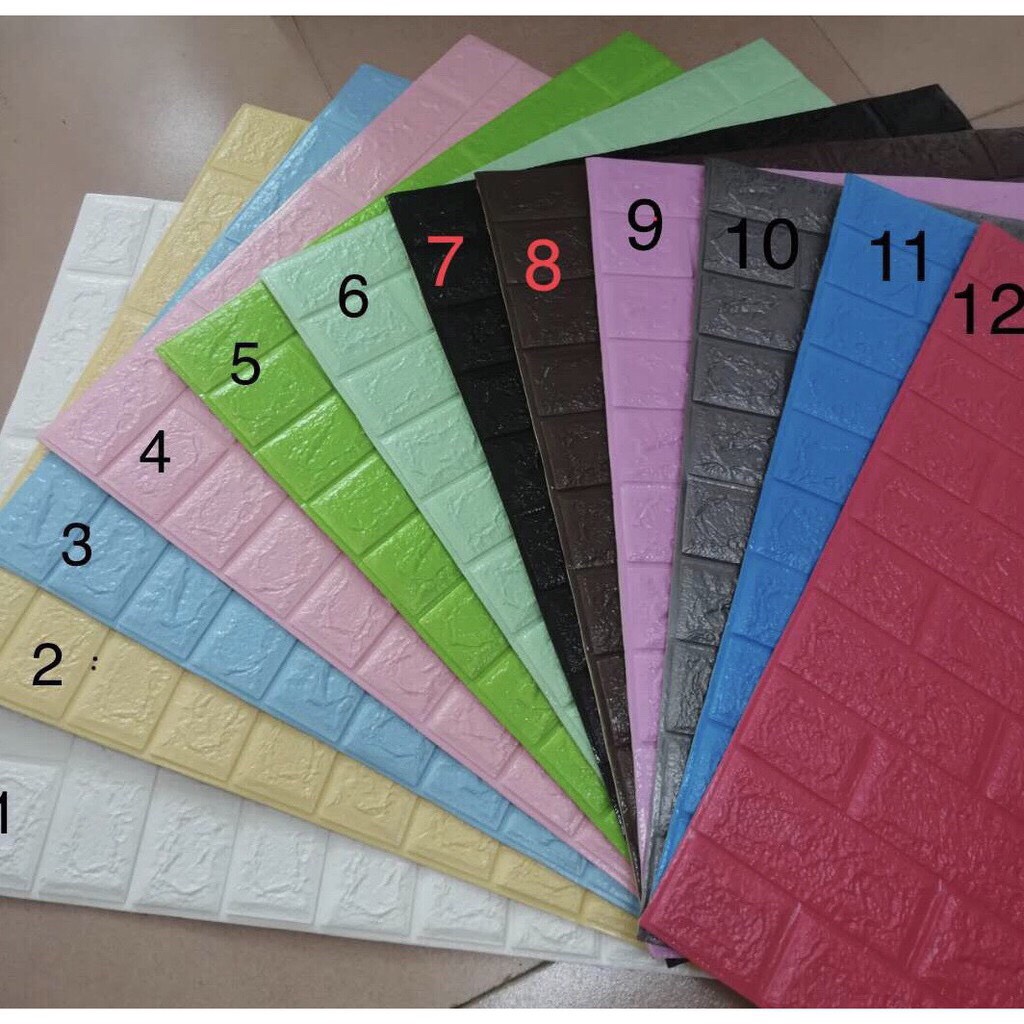 Xốp dán tường giả gạch 3D khổ lớn 70x77cm