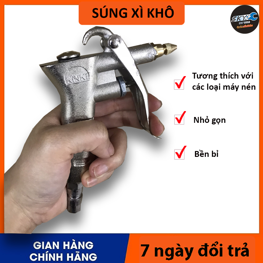 Đầu bơm hơi xì khô, xịt thổi bụi, thổi bào gỗ...thiết kế nhỏ gọn , chắc chắn khi sử dụng