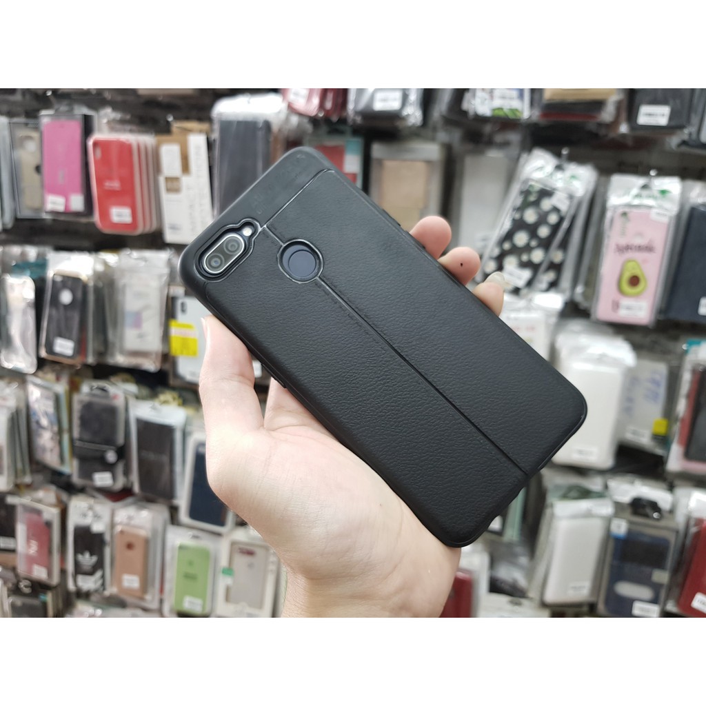 Ốp lưng oppo a12 silicon giả da auto focus