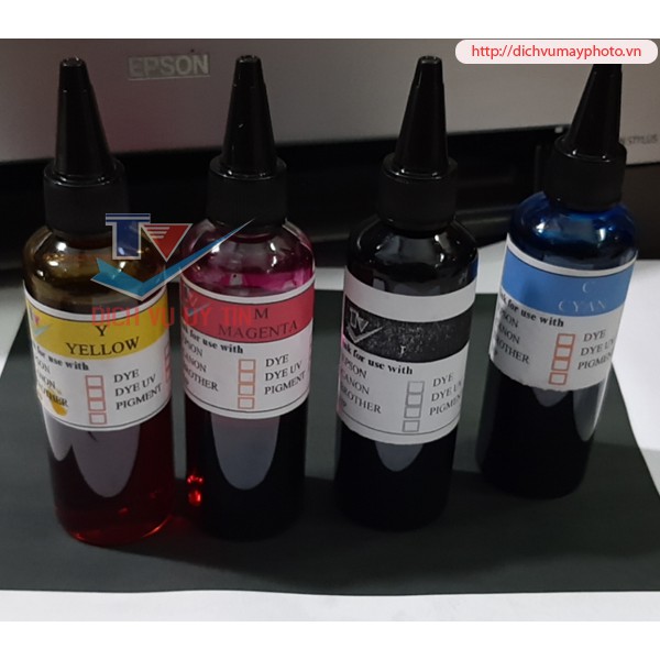 Mực màu 100ml máy in phun màu hp 7612 6500 7110