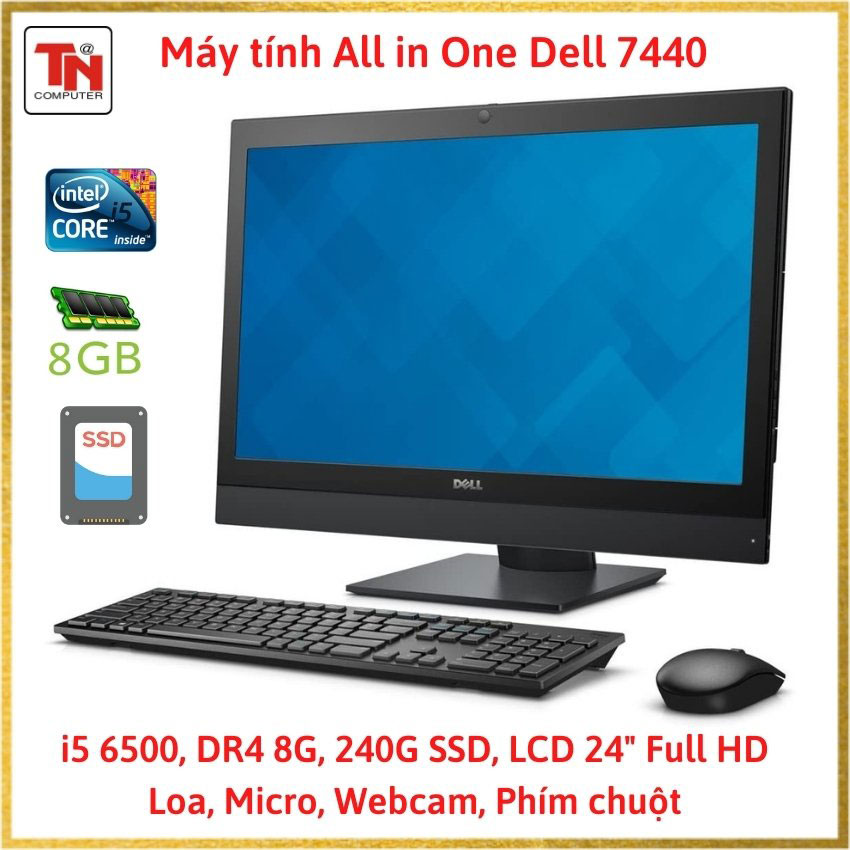 [Máy tính Deksnote] Dell 7440-i5 6500 8G 240G SSD LCD 23 inch Full HD-All in one-Nhập từ NHẬT[vi tinh tin nhan]