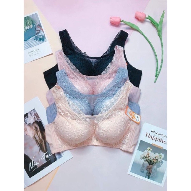 Áo lót ngực to không gọng bản lưng 4 móc, hàng thái lan cực đẹp |size38 42|