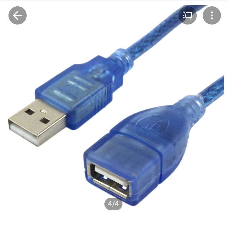 Cáp nối dài usb 1.5m xanh - có cục chống nhiễu - usb nối dài