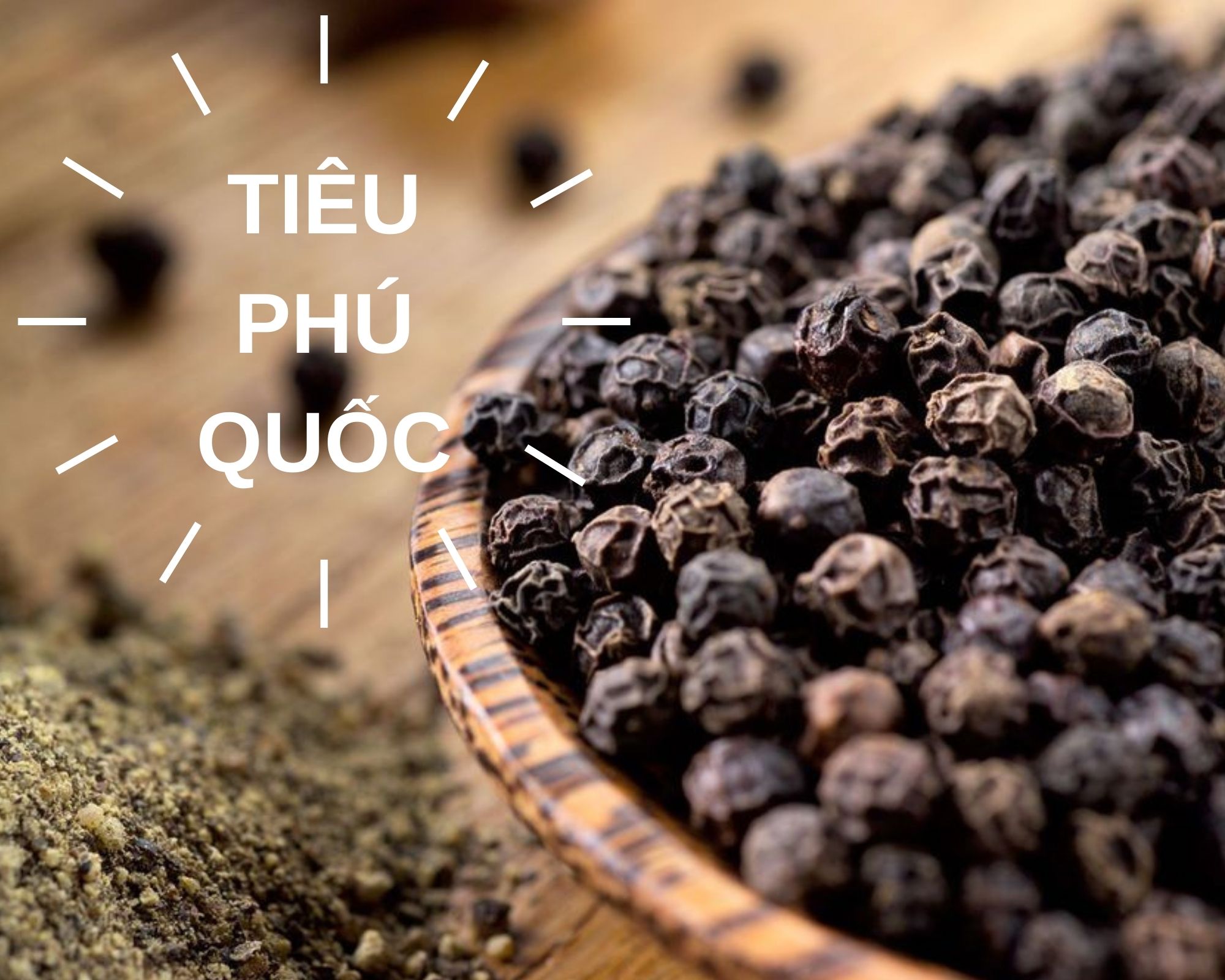 Tiêu Đen Nguyên Hột Phú Quốc 100% Gói 500 gram - TẠP HÓA XANH ONLINE
