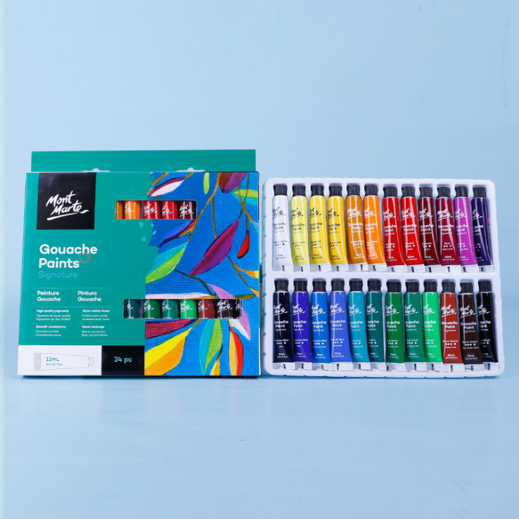 Bộ 24 màu gouache mont marte x 12ml - gouache paints signature - pmhs0030