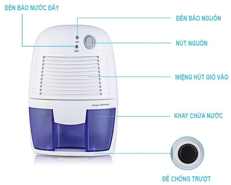 Máy hút ẩm mini Dehumidifier, lọc không khí hút mạnh, nhanh chóng- Top 6 máy hút ẩm gia đình BÁN CHẠY-Hàng Chính Hãng
