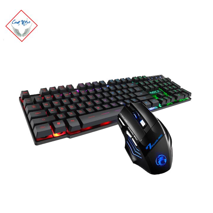Combo bàn phím chuột gaming imice an-300 giả cơ chuột x7 và bàn phím ak600