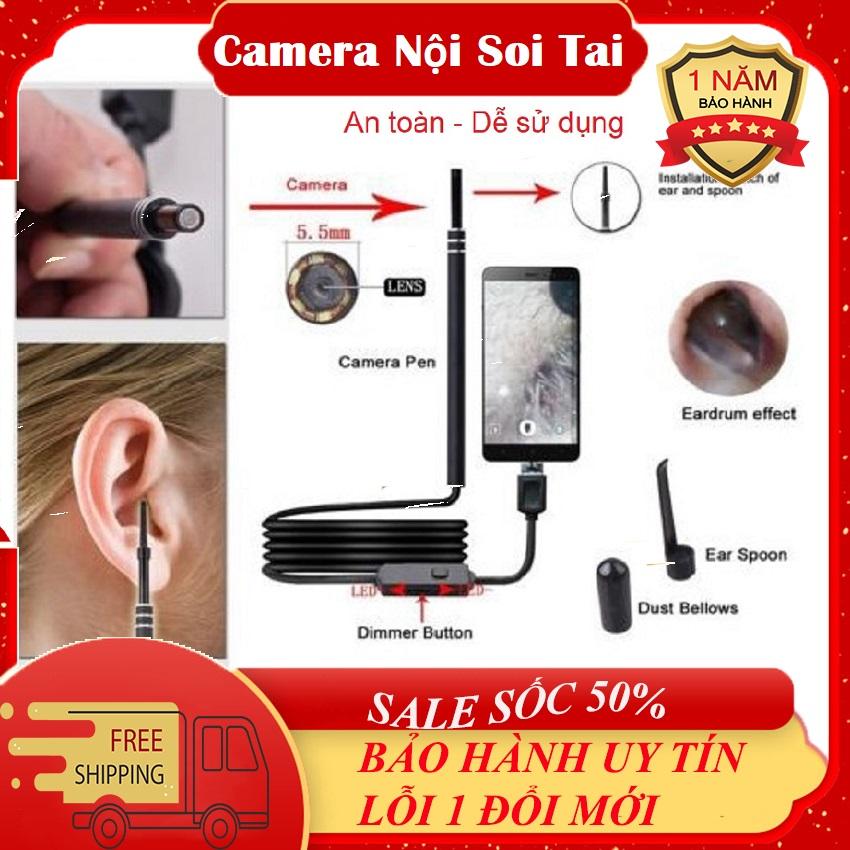 Camera Nội Soi Tai Kèm Đầu Lấy Ráy Tai - Hình Ảnh Rõ Nét, Lấy Ráy Tai An Toàn - Camera nhỏ, Camera nội soi tai, camera nội soi chống nước - SALE SỐC 50%, BH uy tín - Banggood