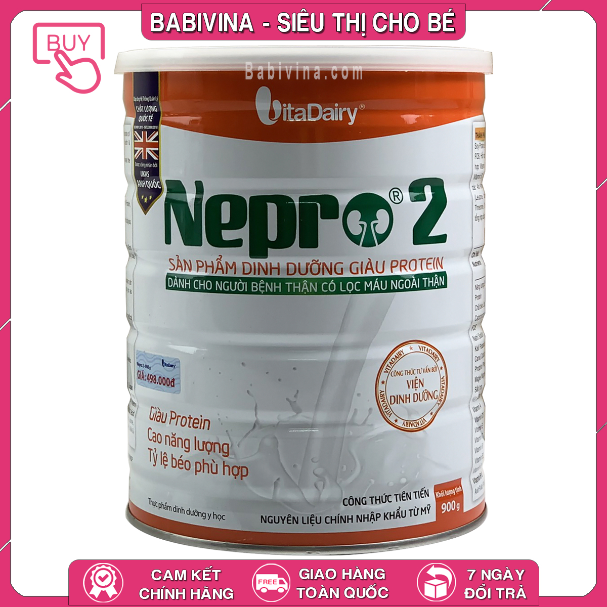 [LẺ GIÁ SỈ] Sữa Nepro 2 900g | Dinh Dưỡng Cho Bệnh Nhân Chạy Thận | Mua Sữa Thận Nepro Chính Hãng Vitadairy, Date Mới, Giá Tốt  Tại Babivina