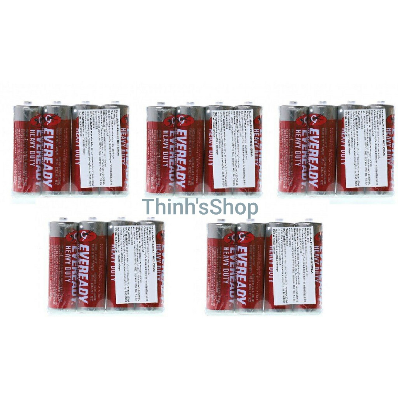 Combo 5 vỉ pin aa eveready 1015 sw4 - vỉ 4 viên