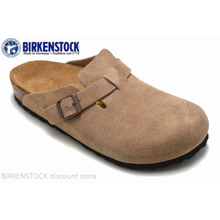 Birkenstocks Boston Men/Women Classic Cork Brown Anti-Fur Slipper Sandals 34-46