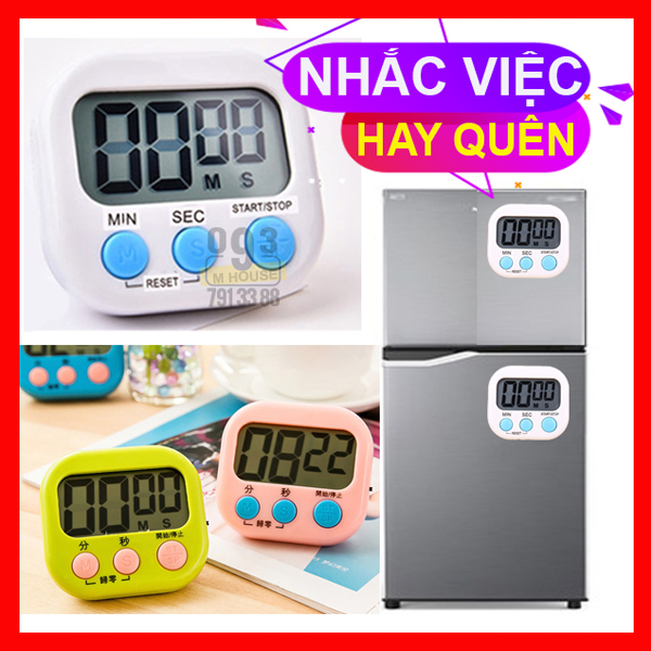 Đồng Hồ Hẹn Giờ Đếm Ngược Đồng Hồ Bấm Giờ 7x8 cm