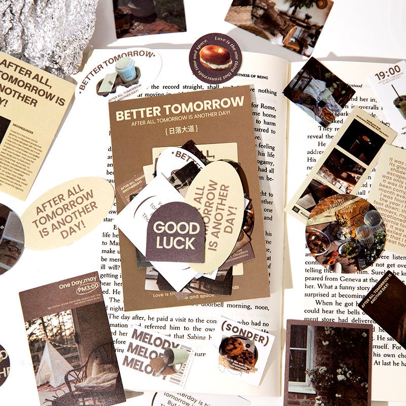 Set 46 tấm sticker aesthetic Better Tomorrow