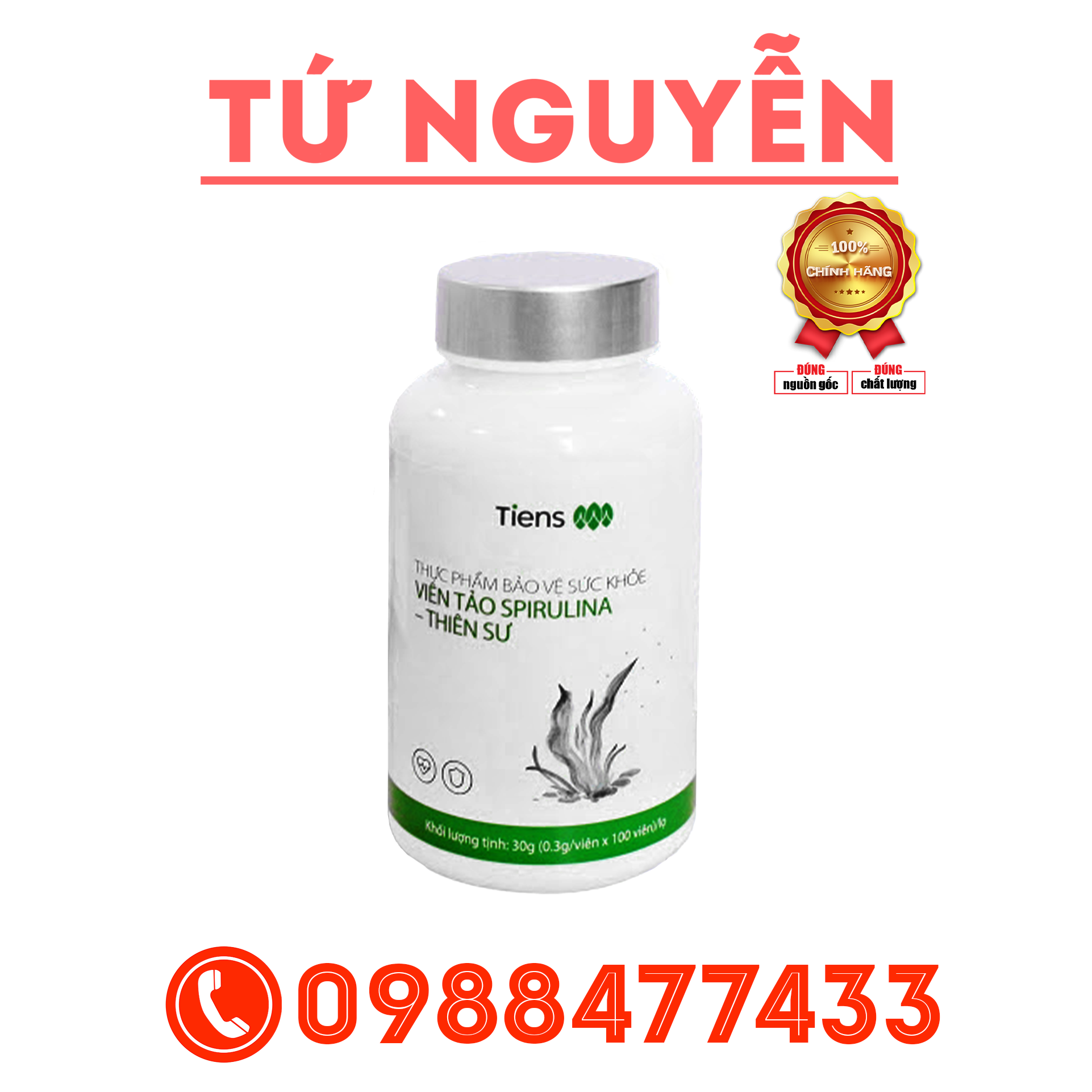 Viên Tảo Spirulina Tiens - Thiên Sư.