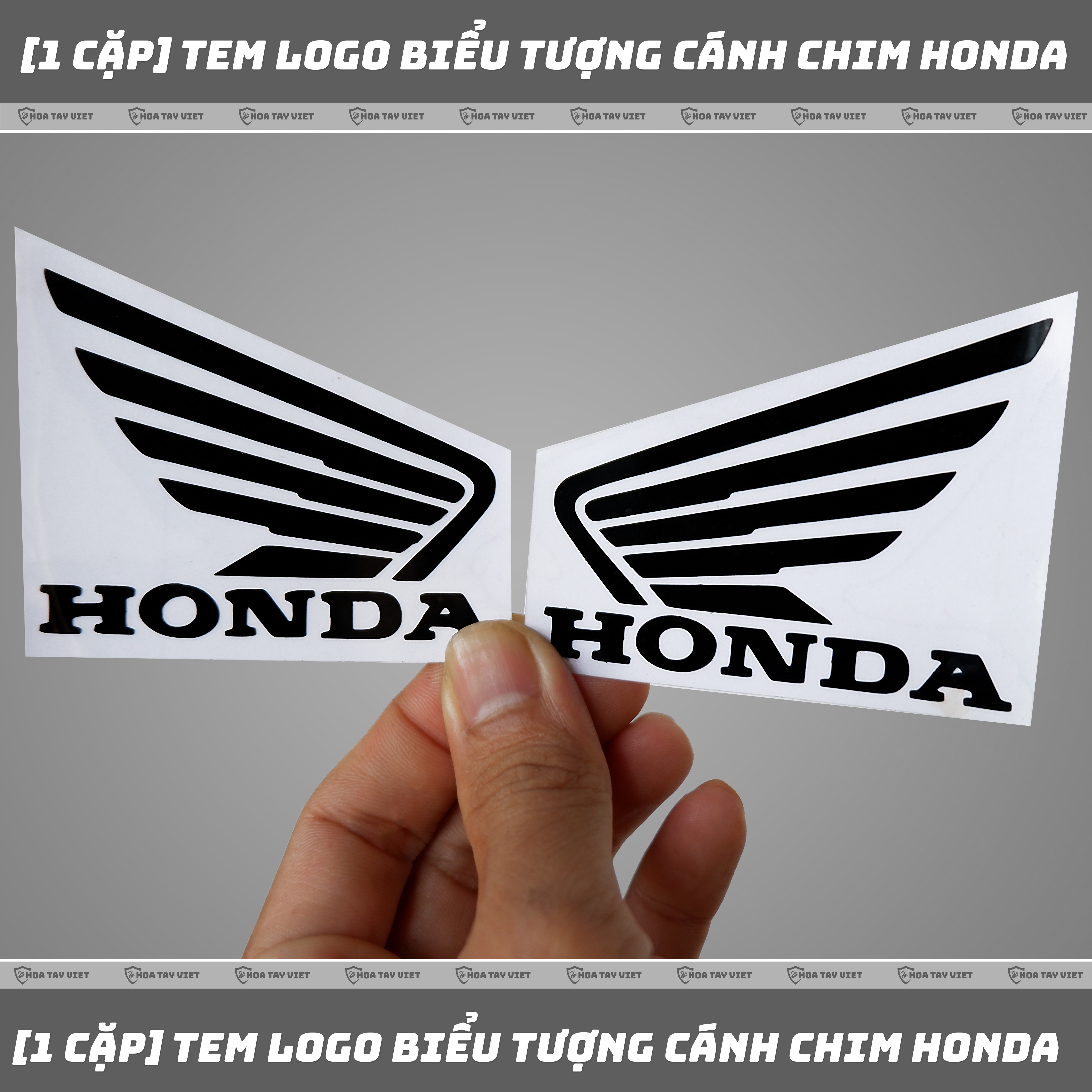 Tem logo HONDA hình cánh chim trang trí xe máy
