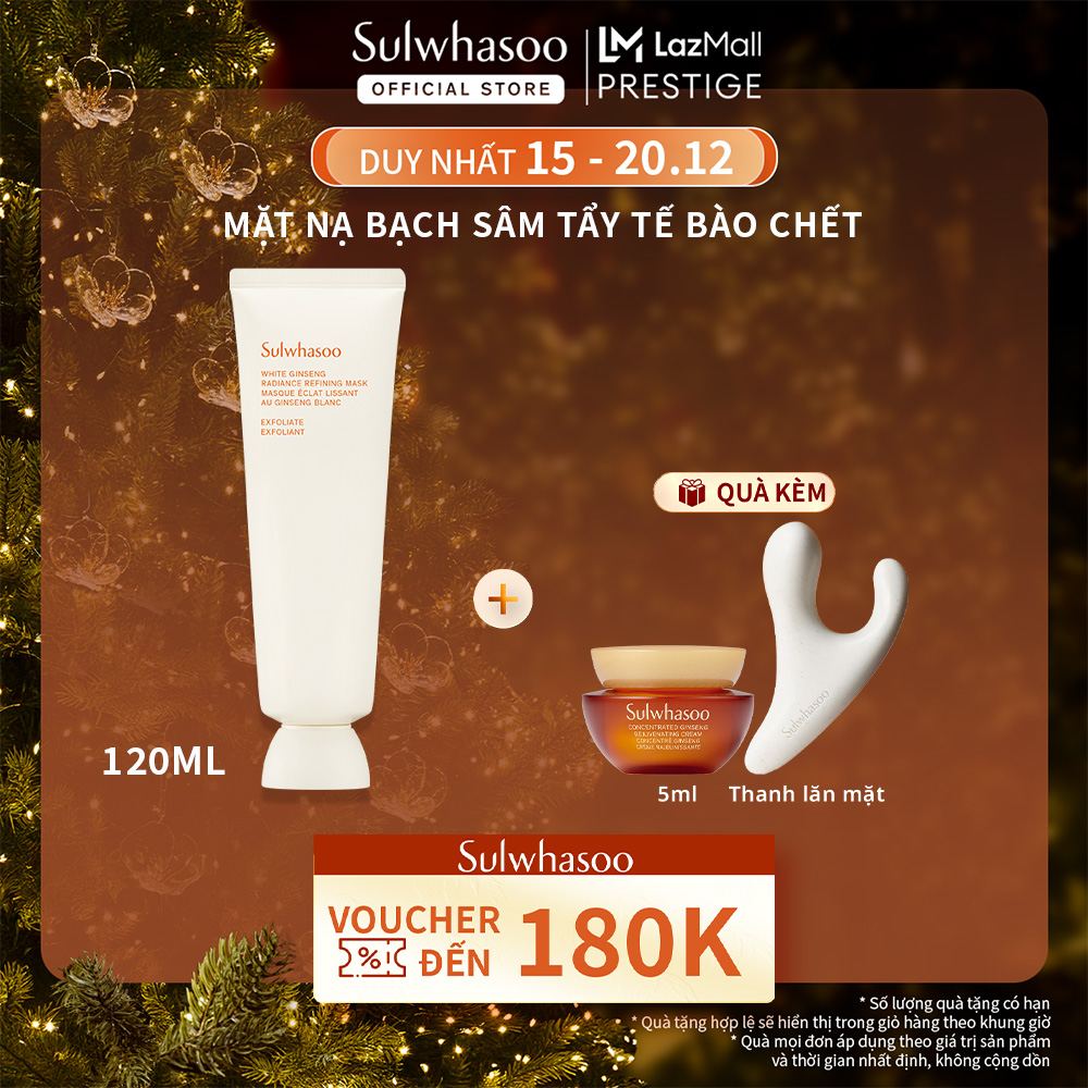  Mặt Nạ Tế Bào Chết Từ Nhân Sâm Trắng Sulwhasoo White Ginseng Radiance Refining Mask 120ml 