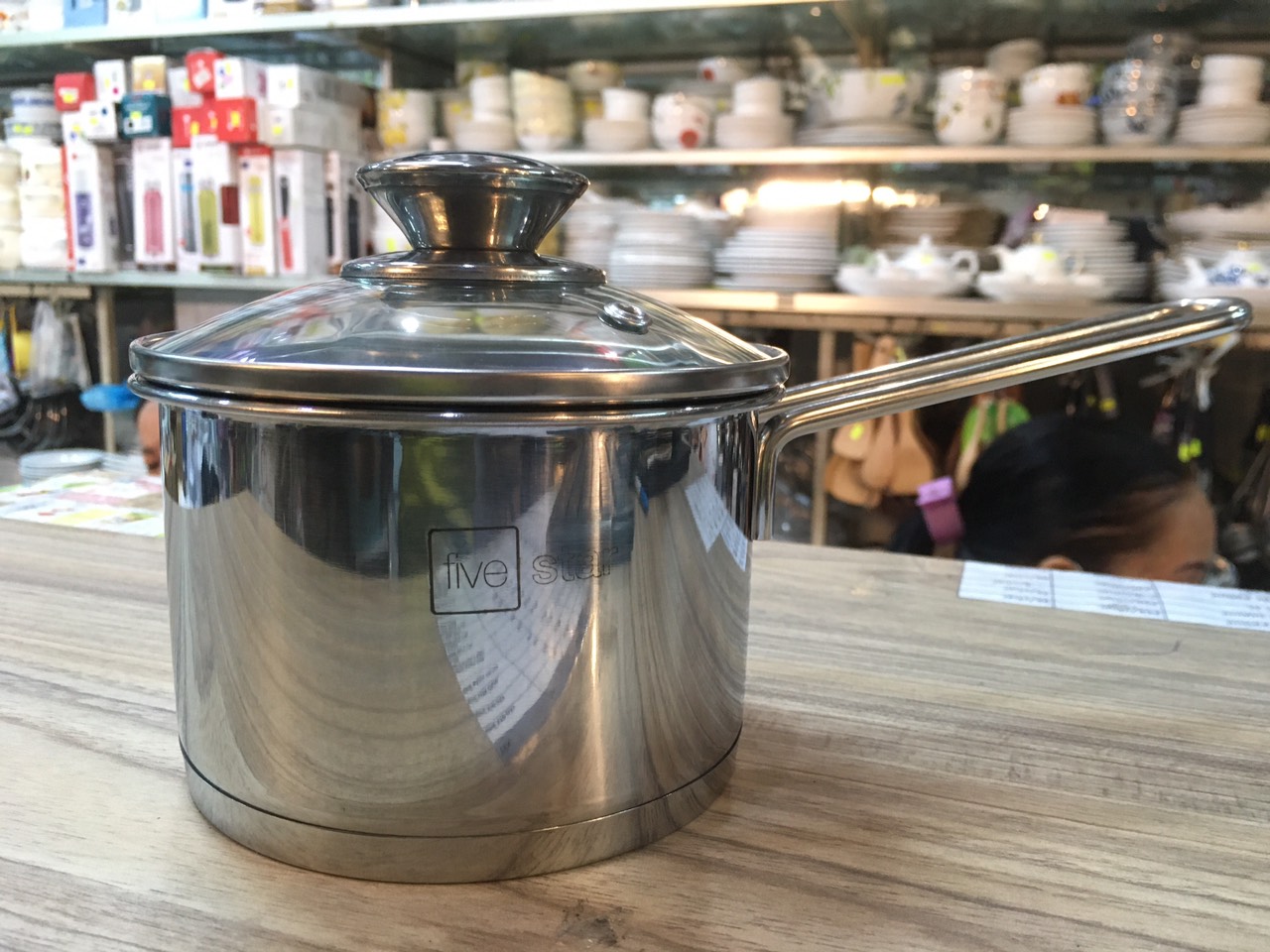 Quánh inox điện từ 12 cm 3 đáy fivestar