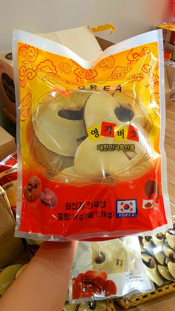 Nấm linh chi geumsan cao cấp hàn quốc loại 8-10 lá túi 1 kg