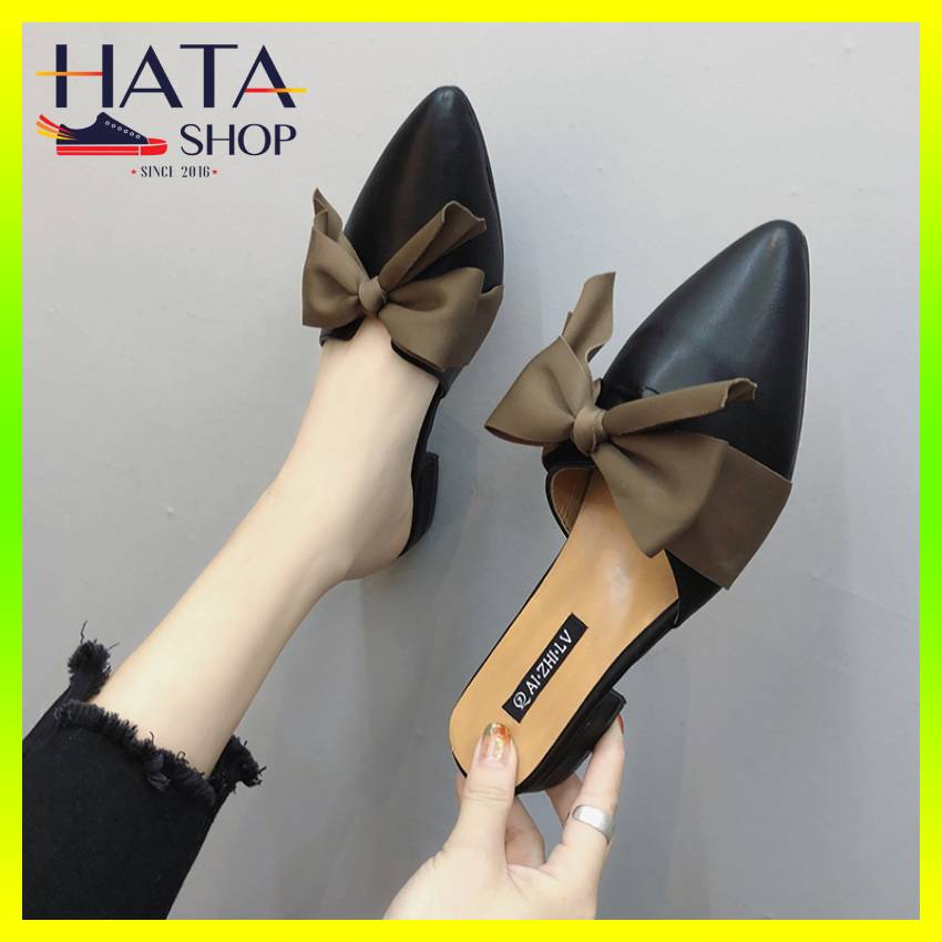 Sục nữ mũi nhọn thắt nơ lụa đế 3 phân cực xinh HOT 2023, sục nữ đẹp mới nhất