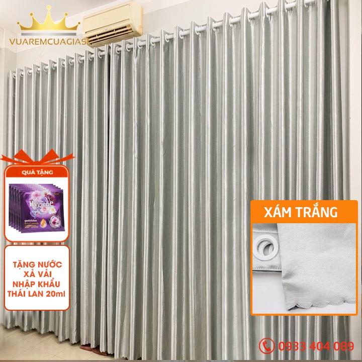 Rèm cửa rèm cửa sổ màu xám trắng cao cấp chống nắng tốt nhiều size phù hợp trang trí VIP09 Vuaremgiasi HOT SALE