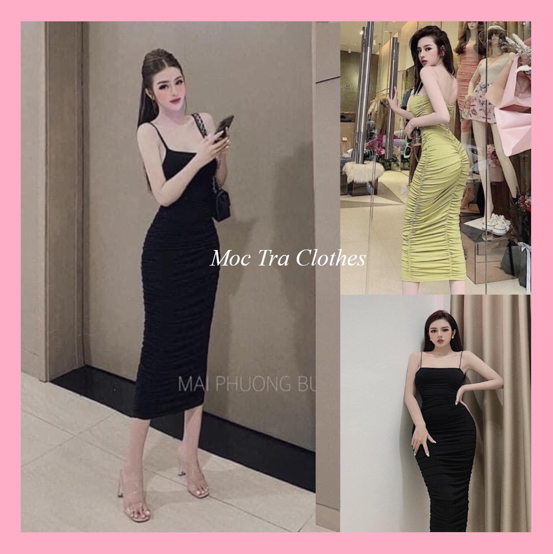 Đầm maxi hai dây nhúm xinh SWAN DRESS thiết kế dáng ôm trẻ trung lịch sự, Váy 2 dây body MPB dáng dài vintage rẻ đẹp thích hợp dự tiệc đi dạo đi chơi, chất thun lạnh co dãn cao cấp