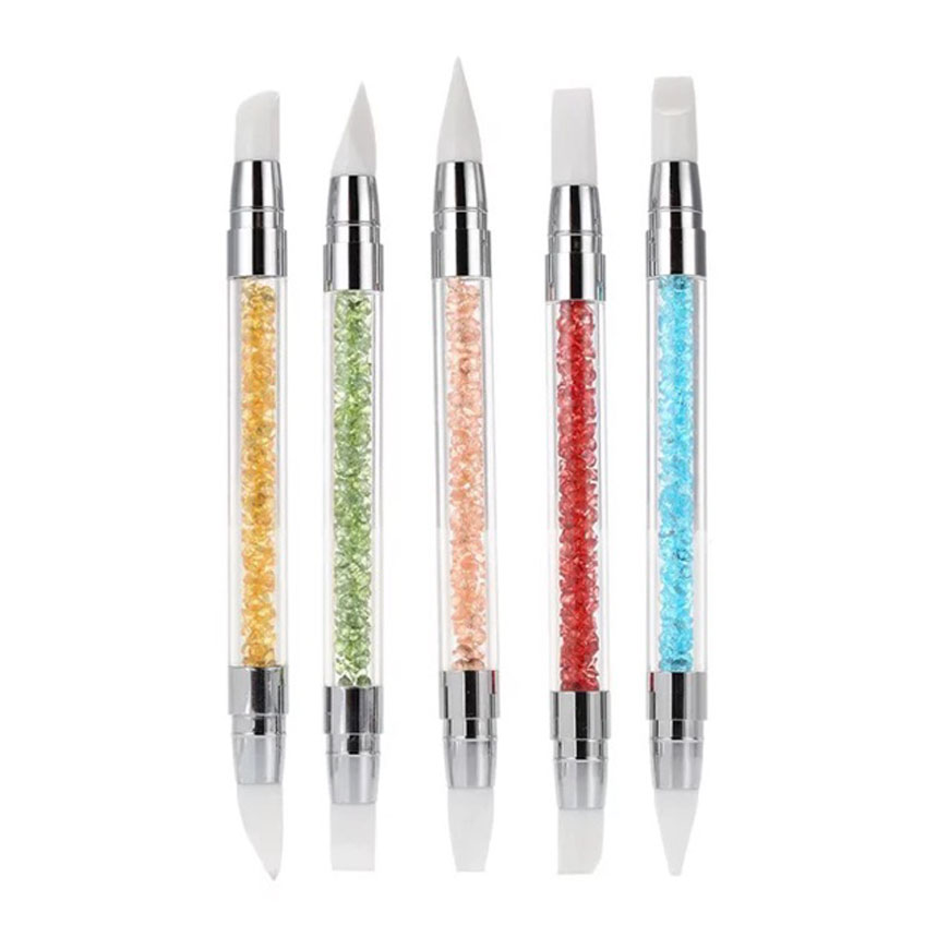 Set bút đẩy stick silicon 2 đầu nặn hoa 3d - dụng cụ làm móng