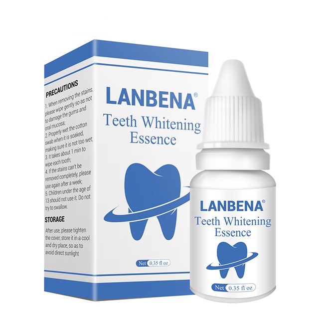 [GIẢM 5% ĐƠN 129K][HCM]Tinh Chất Tẩy Trắng Răng Làm Sạch Răng Lanbena Teeth Whitening Essense Chai 10 Ml