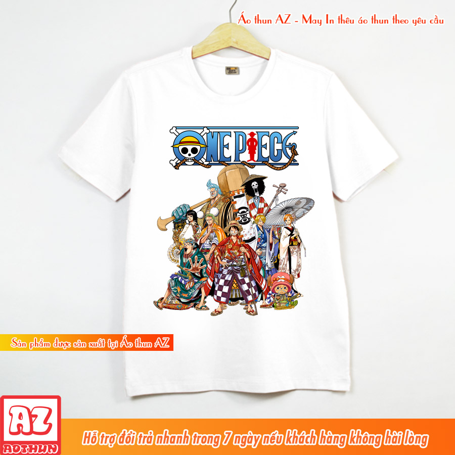 Áo thun màu đen in hình Team One Piece Luffy đẹp - Cotton Thái MT2246