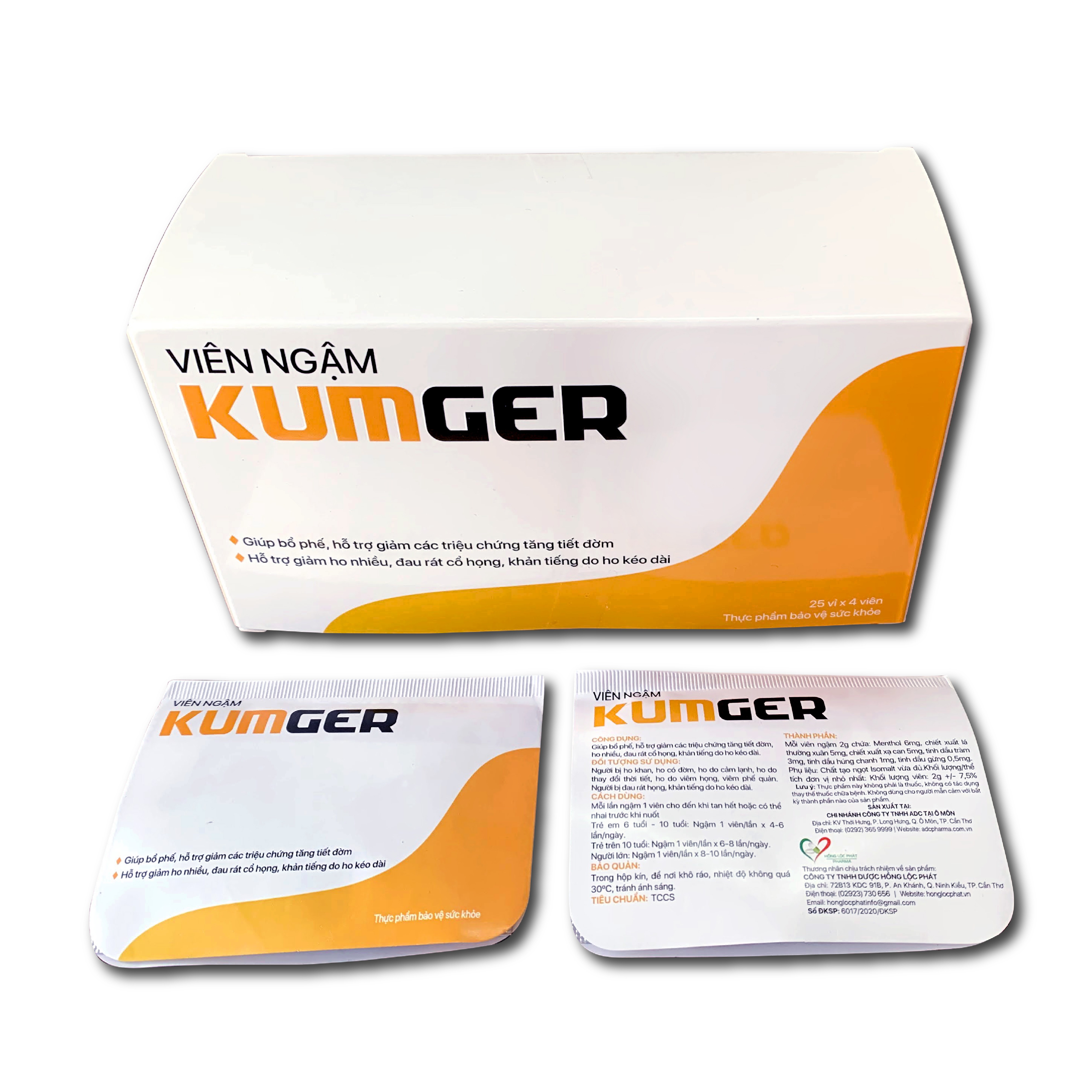 Viên Ngậm Ho Kumger (Hộp Lớn 100 Viên/Hộp)