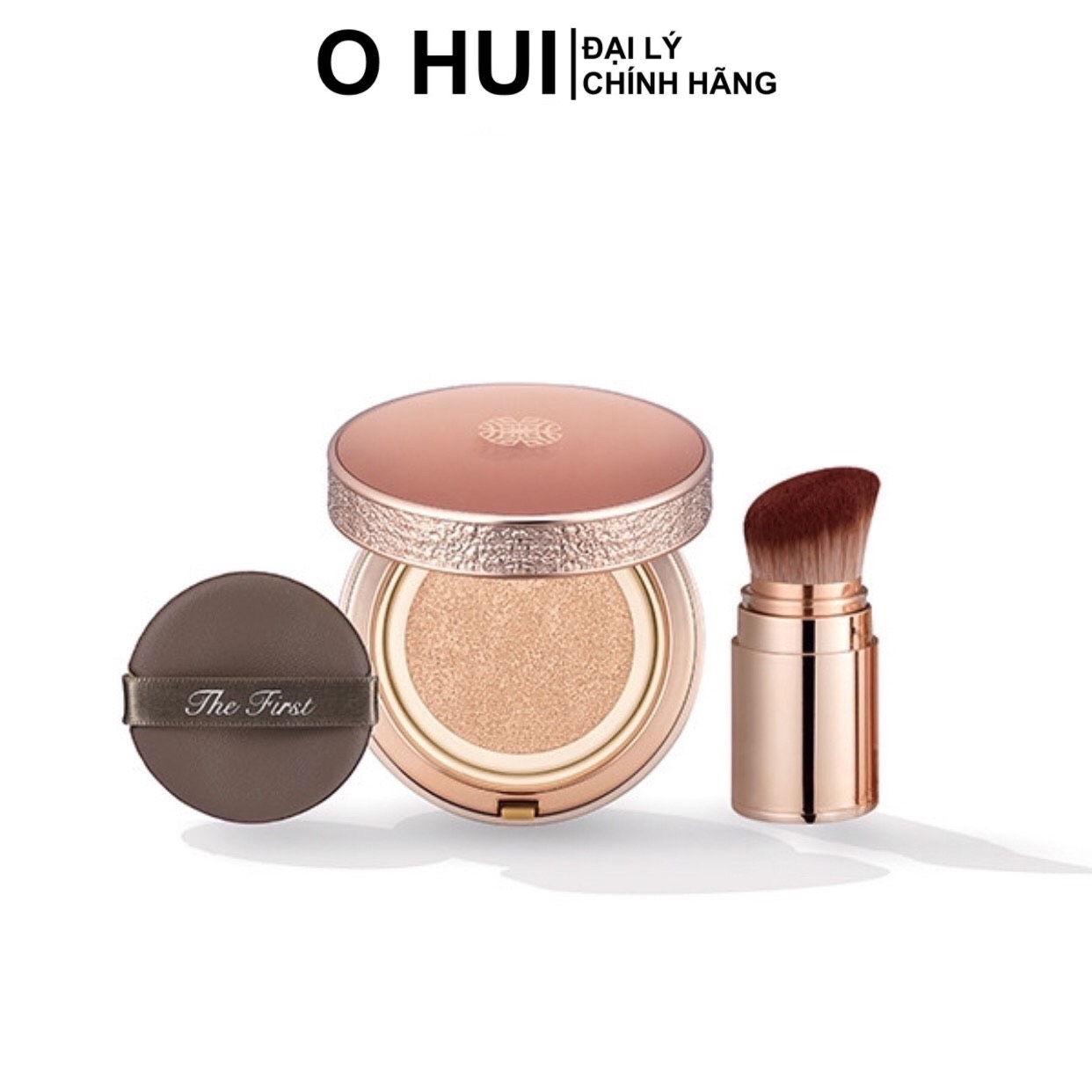 Bộ phấn nước tái sinh da Ohui The First Geniture Ampoule Cover Cushionl 15g x2 chứa tinh chất vàng 24k chống nắng ngăn ngừa lão hóa