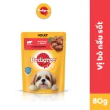 [Quà tặng không bán] PEDIGREE® Thức ăn cho chó dạng sốt vị bò, trứng và rau 80g - 1 gói